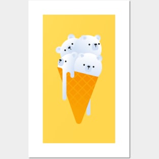 Vanilla Polar Bear Ice Cream Posters and Art